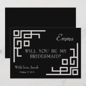 Silver Swirl zal mijn uitnodiging zijn (Voorkant / Achterkant)