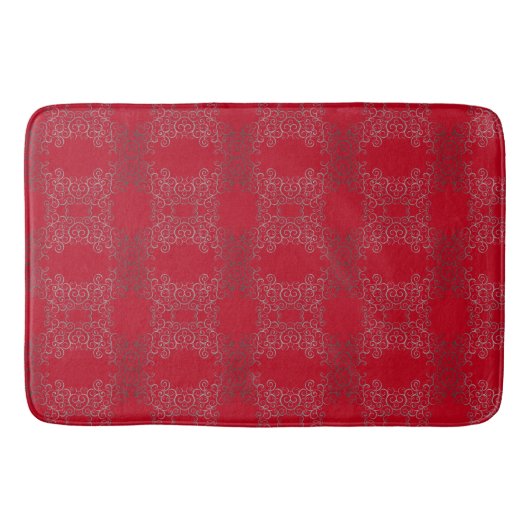 Silver Swirls Arabesque Bath Mat (Voorkant)