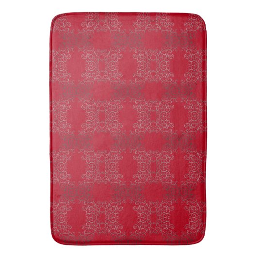 Silver Swirls Arabesque Bath Mat (Voorkant Verticaal)