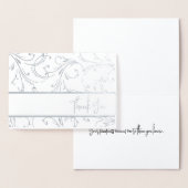 Silver Swirls Dank je Folie Kaarten (Display)