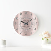 Silver Swirls Diamond 25e bruiloft Jubileum Grote Klok (Huis)