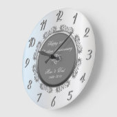 Silver Swirls Diamond 50th Wedding Jubileum Grote Klok (Hoek)