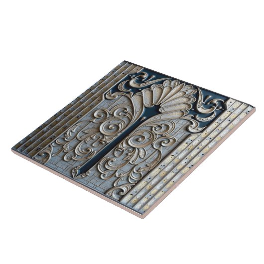 Silver Swirls Gate Tegeltje (Zijkant)