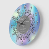 Silver Swirls Holographic 50 Wedding Jubileum Grote Klok (Hoek)