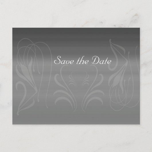 Silver Swirls Jubileum Sla de datum op Aankondigingskaart (Voorkant)