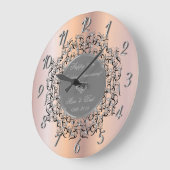 Silver Swirls Roos Gold 50 Wedding Jubileum Grote Klok (Hoek)