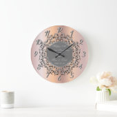 Silver Swirls Roos Gold 50 Wedding Jubileum Grote Klok (Huis)