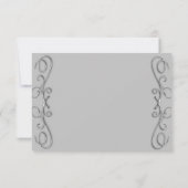 Silver Swirls Wedding RSVP of de Uitnodiging van d (Achterkant)