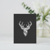 Silver Symbolic deer op de stijlpagina van de kool Briefkaart (Staand voorkant)