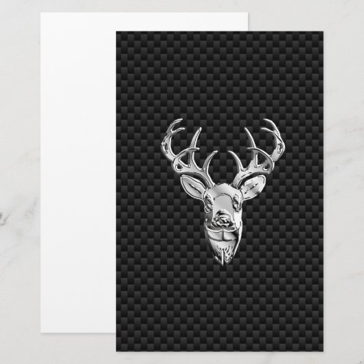 Silver Symbolic deer op de stijlpagina van de kool Briefpapier (Voorkant / Achterkant)