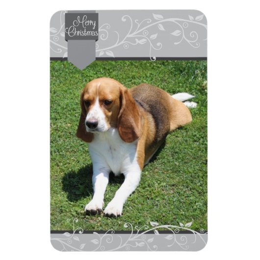 Silver Tab en Vlurig kerst Magneet (Verticaal)