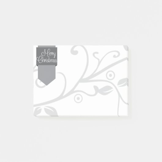 Silver Tab en Vlurig kerst Post-it® Notes (Voorkant)