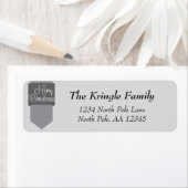 Silver Tab Merry-kerstadres Etiket (Insitu)