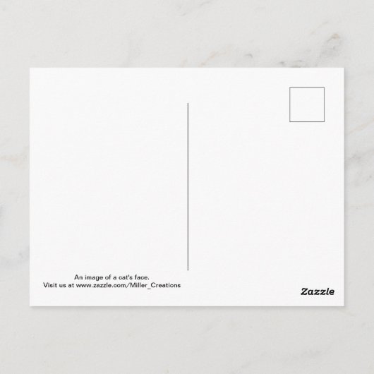 Silver Tabby Cat Face Briefkaart (Achterkant)