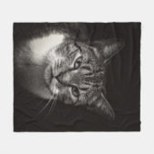 SILVER TABBY CAT FLEECE DEKEN (Voorkant (Horizontaal))