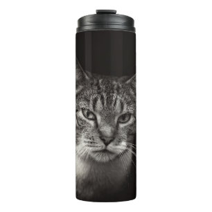 SILVER TABBY CAT THERMOSBEKER