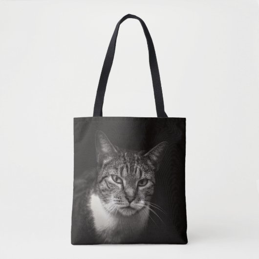 SILVER TABBY CAT TOTE BAG (Voorkant)