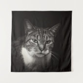 SILVER TABBY CAT WANDKLEED (Voorkant)
