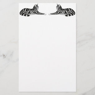 Silver Tabby Cats Stationery Briefpapier