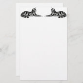 Silver Tabby Cats Stationery Briefpapier (Voorkant / Achterkant)