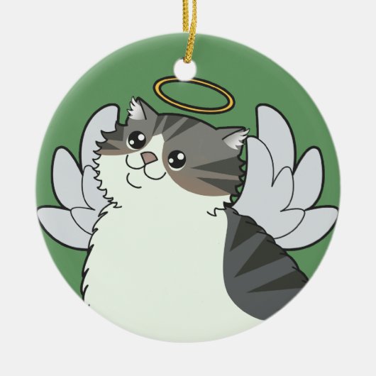 Silver Tabby Memorial Ornament (Voorkant)
