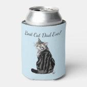 Silver Tabby Vaderdag Blikjeskoeler (Blikje Voorkant)