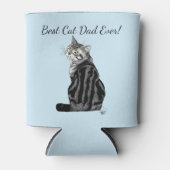 Silver Tabby Vaderdag Blikjeskoeler (Voorkant)