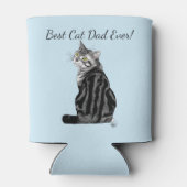 Silver Tabby Vaderdag Blikjeskoeler (Achterkant)