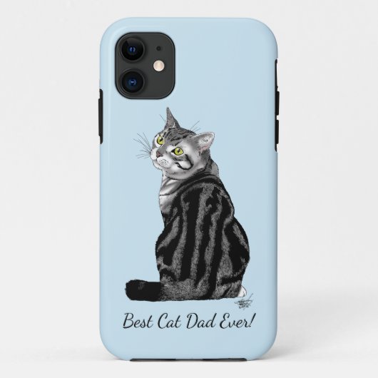 Silver Tabby Vaderdag Case-Mate iPhone Case (Achterkant)