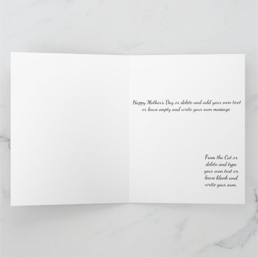 Silver Tabby Vaderdag Kaart (Binnen)