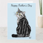 Silver Tabby Vaderdag Kaart (Voorkant)