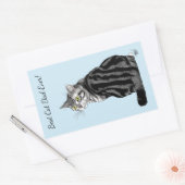 Silver Tabby Vaderdag Rechthoekige Sticker (Envelop)