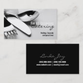 Silver Table Setting Catering Food Visitekaartje (Voorkant / Achterkant)