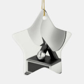 Silver table tennis trofee keramisch ornament (Rechts)