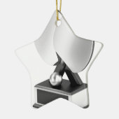 Silver table tennis trofee keramisch ornament (Links)