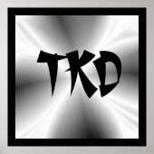 Silver Taekwondo TKD Poster (Voorkant)