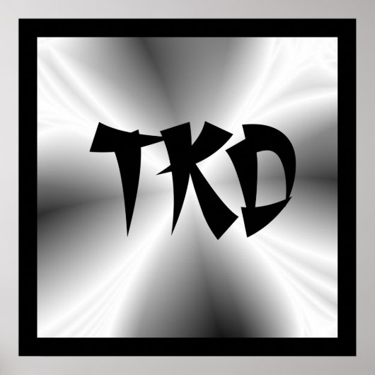 Silver Taekwondo TKD Poster (Voorkant)