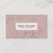 Silver & Tan geometrisch patroon Visitekaartje (Voorkant)