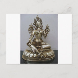 SILVER TARA BUDDHIST GODDESS BRIEFKAART