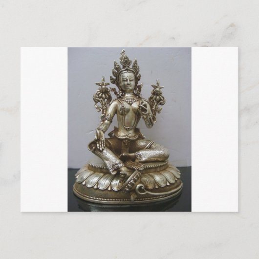 SILVER TARA BUDDHIST GODDESS BRIEFKAART (Voorkant)