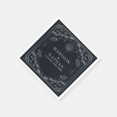 Silver Tarot Kaart Gothic Wedding Napkins Servet (Hoek)