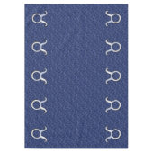 Silver Taurus Zodiac Sign Navy Blue Digital Camo Tafelkleed (Voorkant)