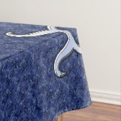 Silver Taurus Zodiac Sign Navy Blue Digital Camo Tafelkleed (Voorbeeld)