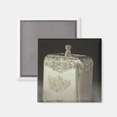 Silver tea canister van Paul de Lamerie Magneet (Voorkant / Achterkant)