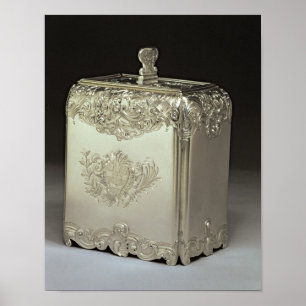 Silver tea canister van Paul de Lamerie Poster