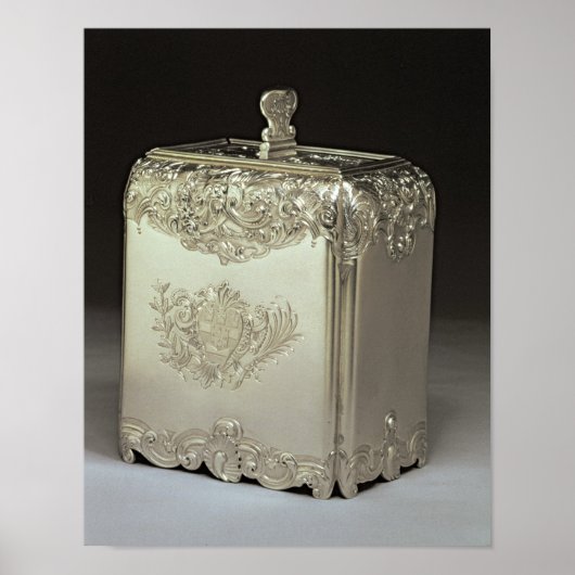 Silver tea canister van Paul de Lamerie Poster (Voorkant)