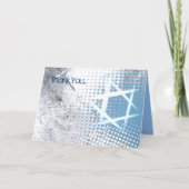 SILVER TEXTURE STAR Dank u Wenskaart Bedankkaart (Voorkant)