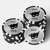 Silver Theatre Marker Poker Chips (Opstapeling)