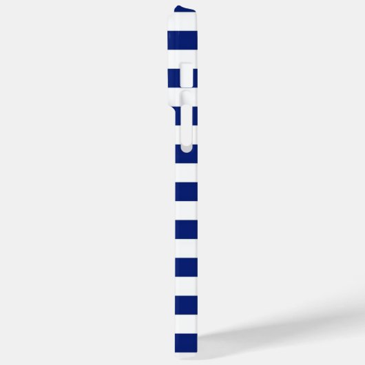 Silver Thin Anchor op Nautical Stripes Case-Mate iPhone Case (Achterkant / Links)