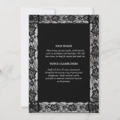 Silver tiara Black Lace ballonnen elegant  Kaart (Achterkant)